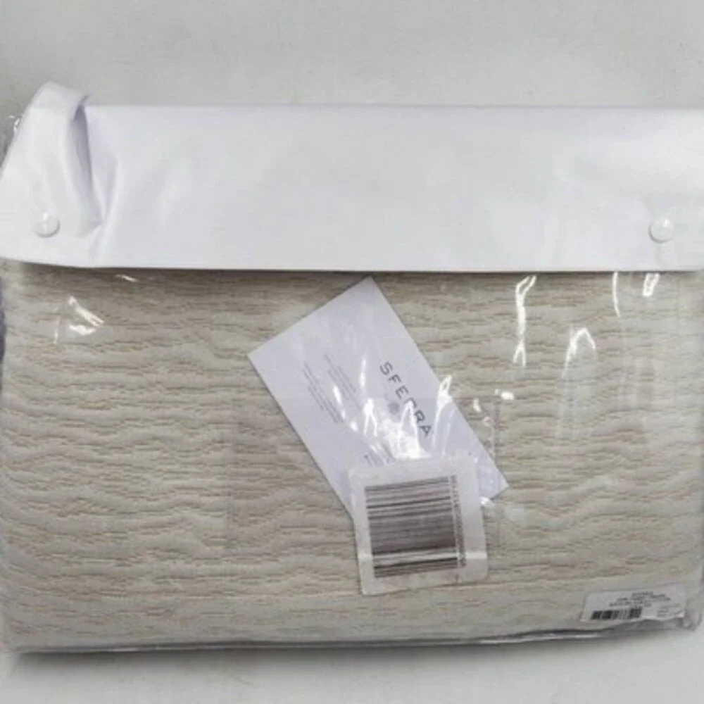 SFERRA Ondate Blanket Cover King Bluefin Two Toned Yarn Dye Weave Long Staple
